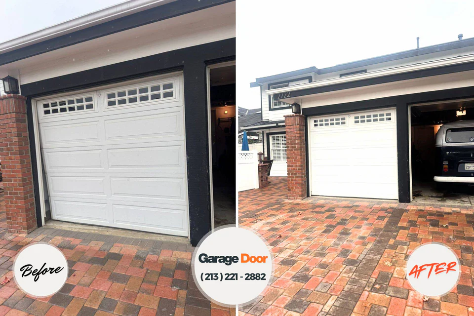 Before and after: garage door repair Remsenburg-Speonk, NY